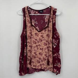Angels Floral Tank Women's Size Large